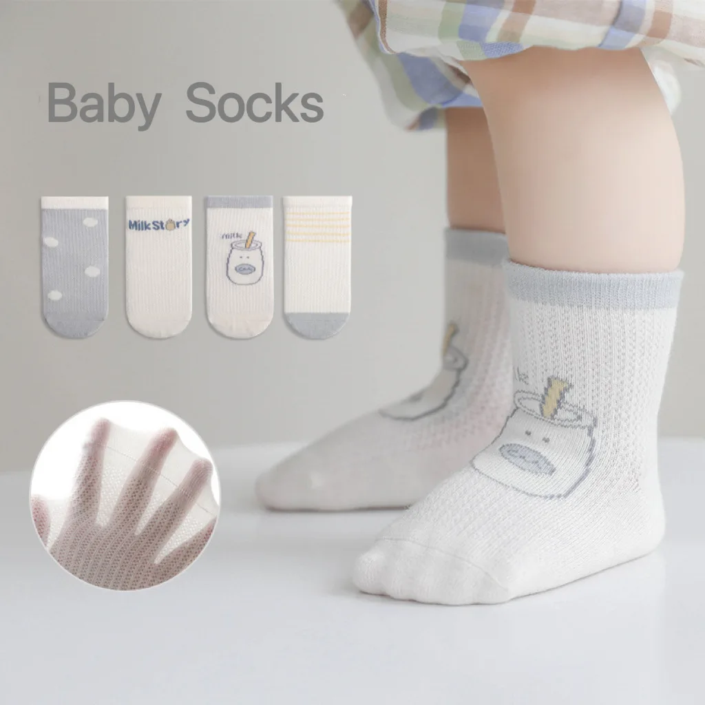 4 Pairs/Lot Kids Soft Cotton SocksThin Summer Infant Newborn Cartoon Breathable Toddler Cute Mesh Girl Boy Accessories Combed
4 Pairs/Lot Kids Soft Cotton SocksThin Summer Infant Newborn Cartoon Breathable Toddler Cute Mesh Girl Boy Accessories Combed