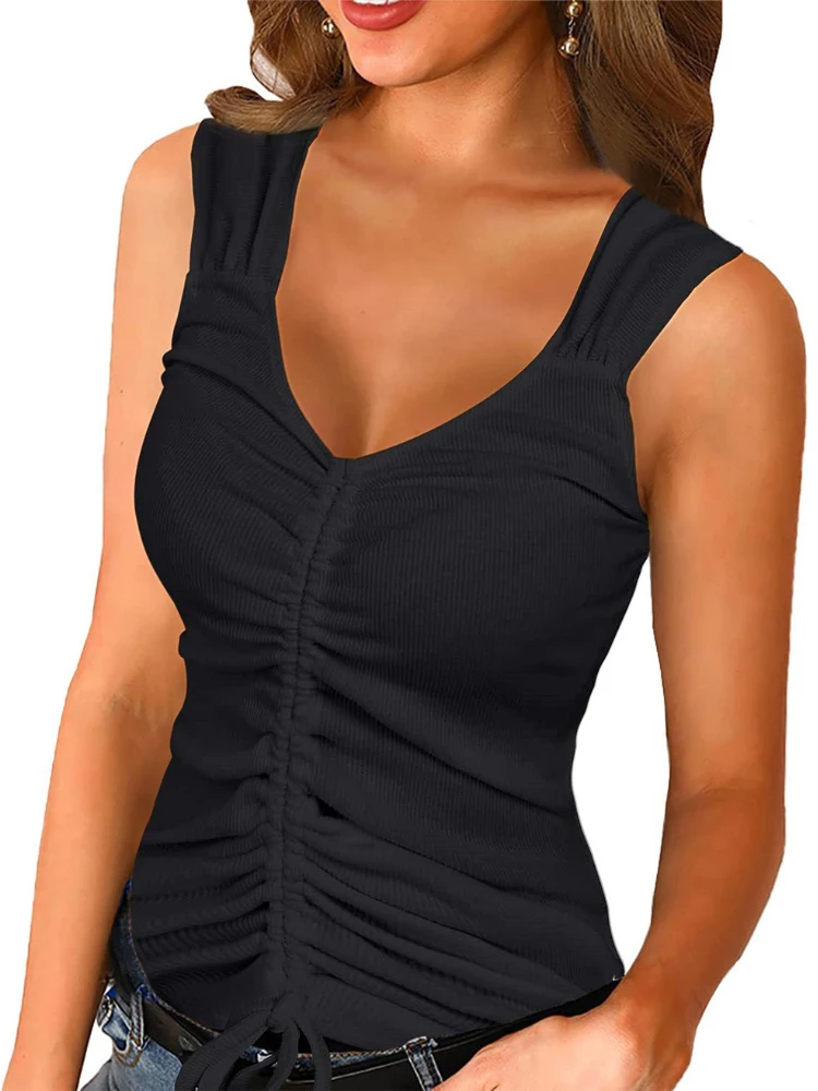 Women's Tunics Tops Summer Clothing Sleeveless Vest T-Shirt Fashion Pullover V-Neck Ladies Tank Top
Women's Tunics Tops Summer Clothing Sleeveless Vest T-Shirt Fashion Pullover V-Neck Ladies Tank Top