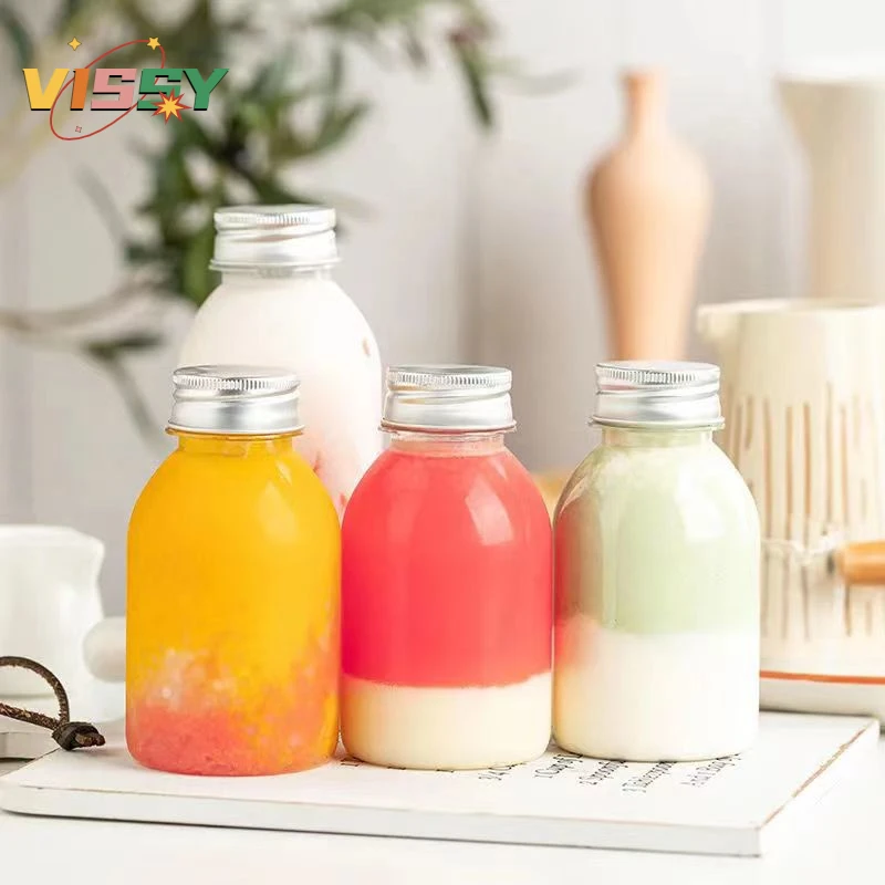 250/350/500ML Clear PET Plastic Bottles Disposable Containers with Silver Caps Lids for Water Apple Lemon Juice Catering Takeout
250/350/500ML Clear PET Plastic Bottles Disposable Containers with Silver Caps Lids for Water Apple Lemon Juice Catering Takeout