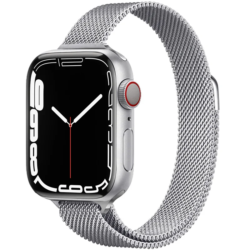 Milanese loop strap For Apple Watch band 40mm 44mm 45mm 41mm 42mm 38mm slim stainless steel bracelet iWatch series 7 6 5 4 3 SE
Milanese loop strap For Apple Watch band 40mm 44mm 45mm 41mm 42mm 38mm slim stainless steel bracelet iWatch series 7 6 5 4 3 SE
