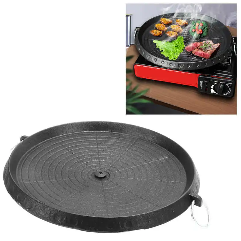 BBQ Plate Smokeless Oil Hole Design Easy to Clean Heat Evenly Wear Resistant Double Layer Korean BBQ Grill for Home Outdoor
BBQ Plate Smokeless Oil Hole Design Easy to Clean Heat Evenly Wear Resistant Double Layer Korean BBQ Grill for Home Outdoor