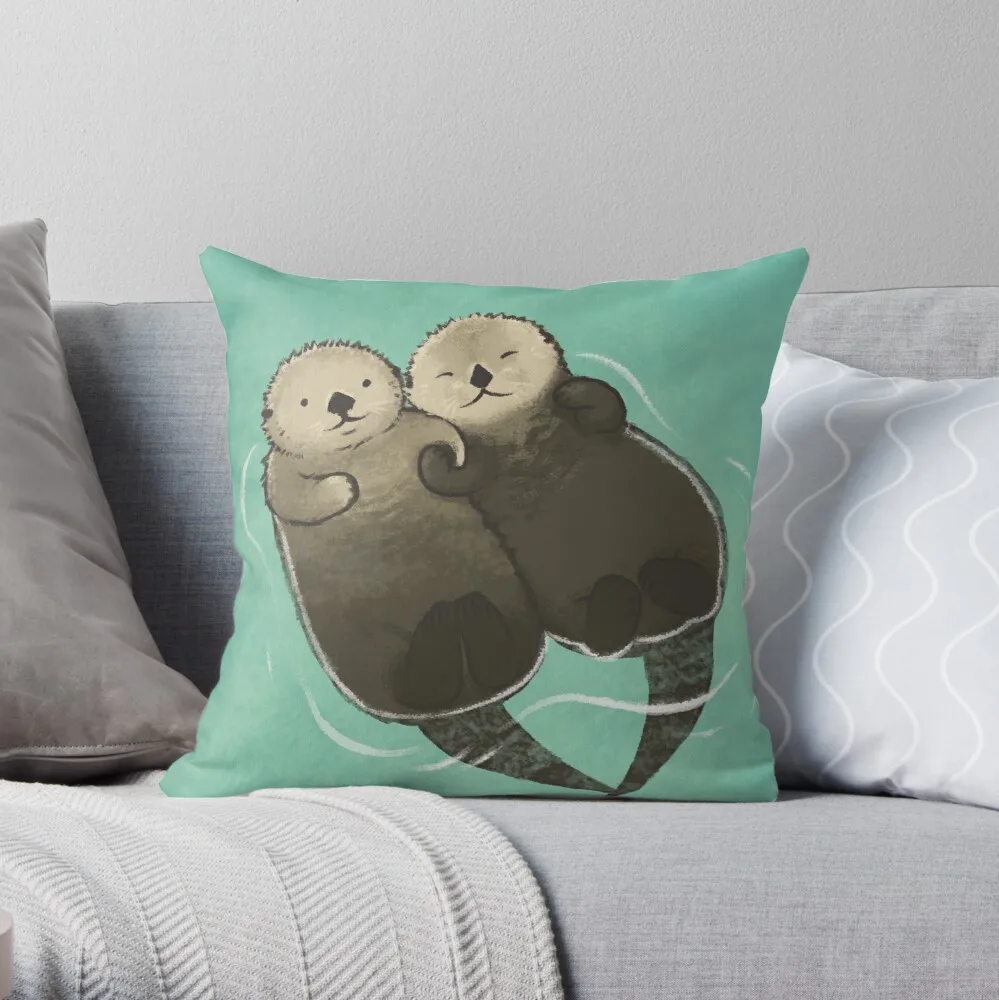 

Significant Otters-Otters Holding Hands Throw Pillow Bedroom Sofa Anime Bed Fashion Pillowcase
