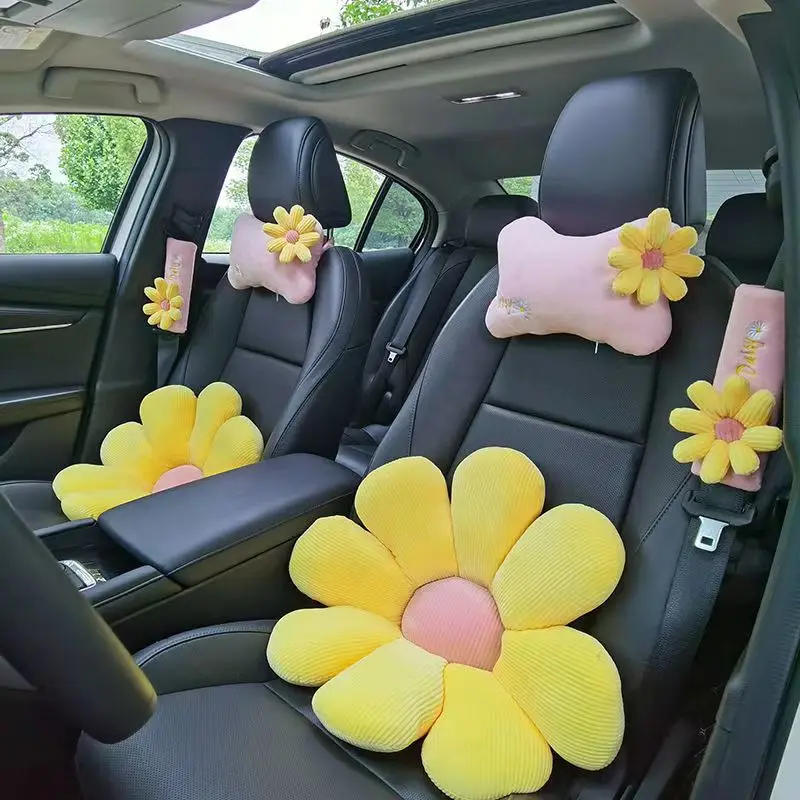 Ins Fashion Daisy Flower Seat Belt Cover Cervical Pillow Cartoon Cute Neckpillow Headrest Car Interior Ornaments
Ins Fashion Daisy Flower Seat Belt Cover Cervical Pillow Cartoon Cute Neckpillow Headrest Car Interior Ornaments