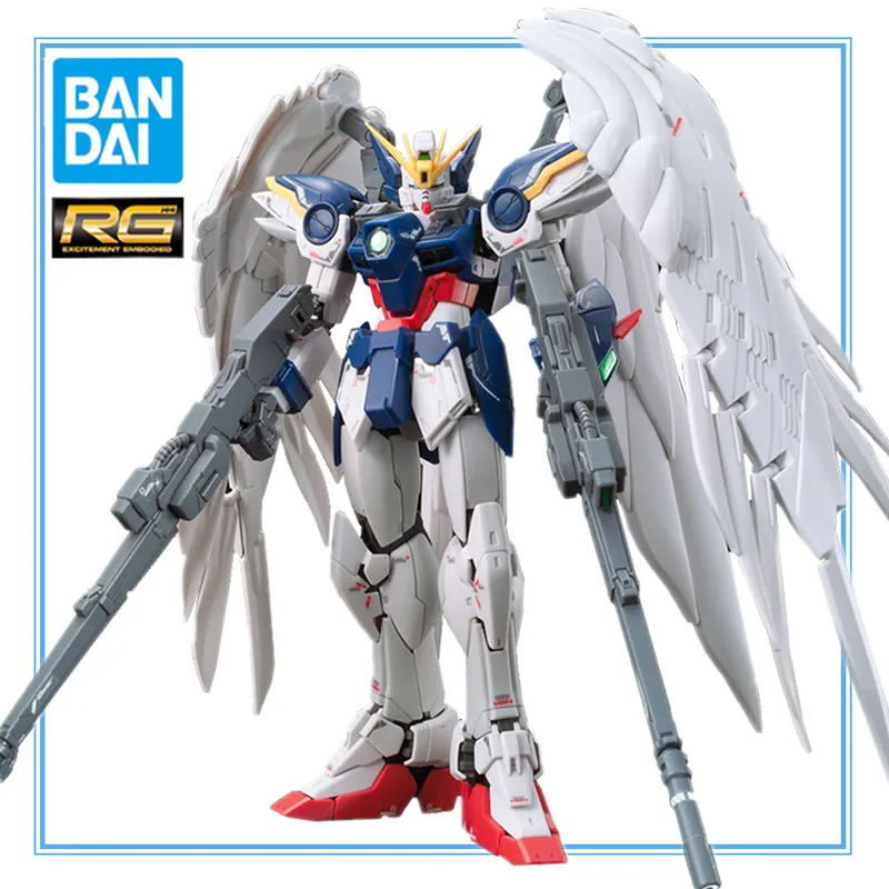 

2022 New BANDAI RG 17 1/144 XXXG-00W0 WING Gundam Zero Ew Custom Gundam Assembly Model Action Toy Figures Gift