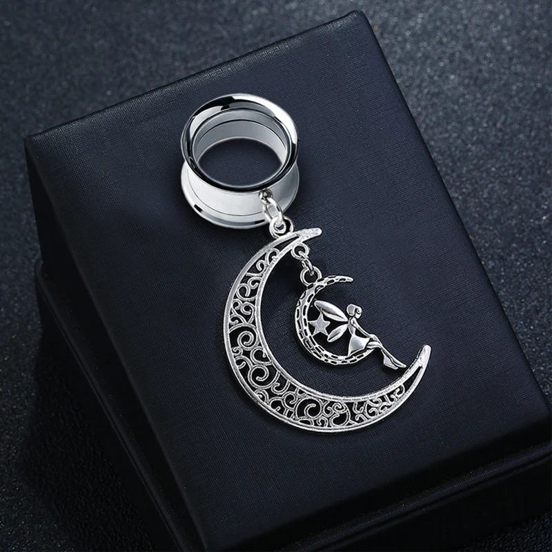 1Pc Screw-fix Moon Angel Pendant Ear Tunnel Plugs and Gauges Flesh Piercing Stretcher Expander Plug Earrings
1Pc Screw-fix Moon Angel Pendant Ear Tunnel Plugs and Gauges Flesh Piercing Stretcher Expander Plug Earrings