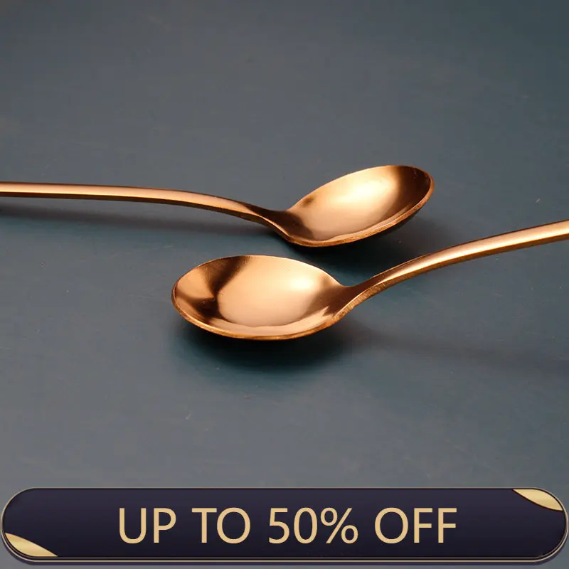 Stainless Steel Spoon Long Handle Coffee Spoon Ins Tableware Gold Honey Dessert Spoon 410 Stainless Steel Small Round Spoon
Stainless Steel Spoon Long Handle Coffee Spoon Ins Tableware Gold Honey Dessert Spoon 410 Stainless Steel Small Round Spoon