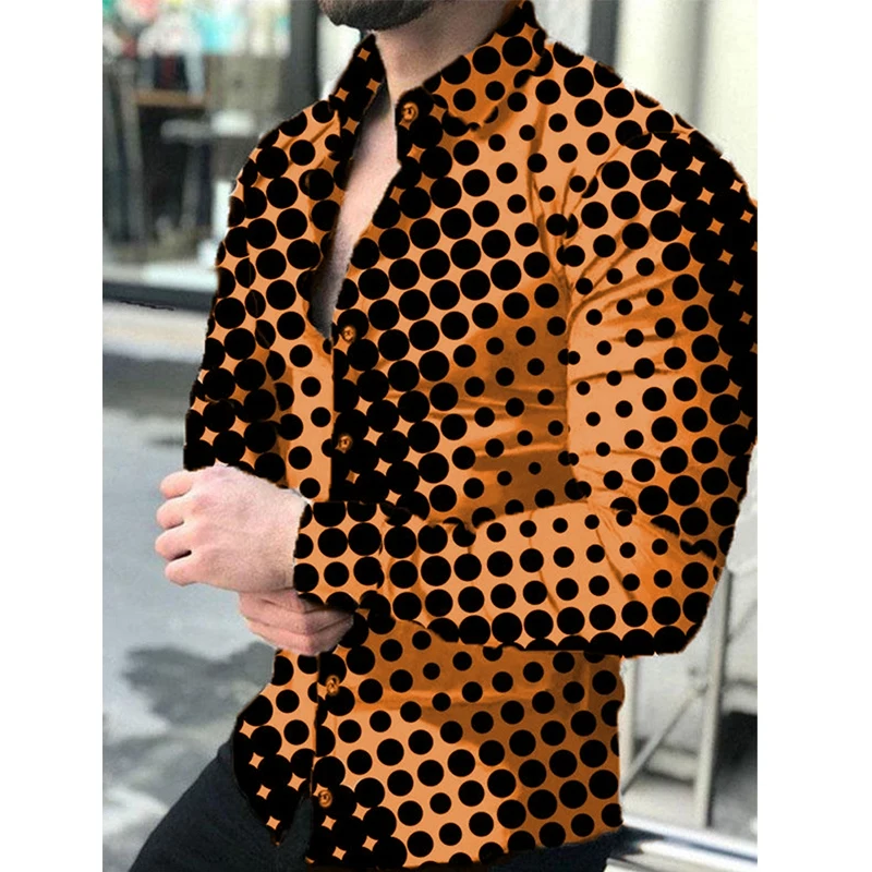 New Spring Autumn 3d Shirt Men Casual Long Sleeve Shirts Collar Buttoned Digital Printing Polka Dot Turn-down Tops Mens Clothing
New Spring Autumn 3d Shirt Men Casual Long Sleeve Shirts Collar Buttoned Digital Printing Polka Dot Turn-down Tops Mens Clothing