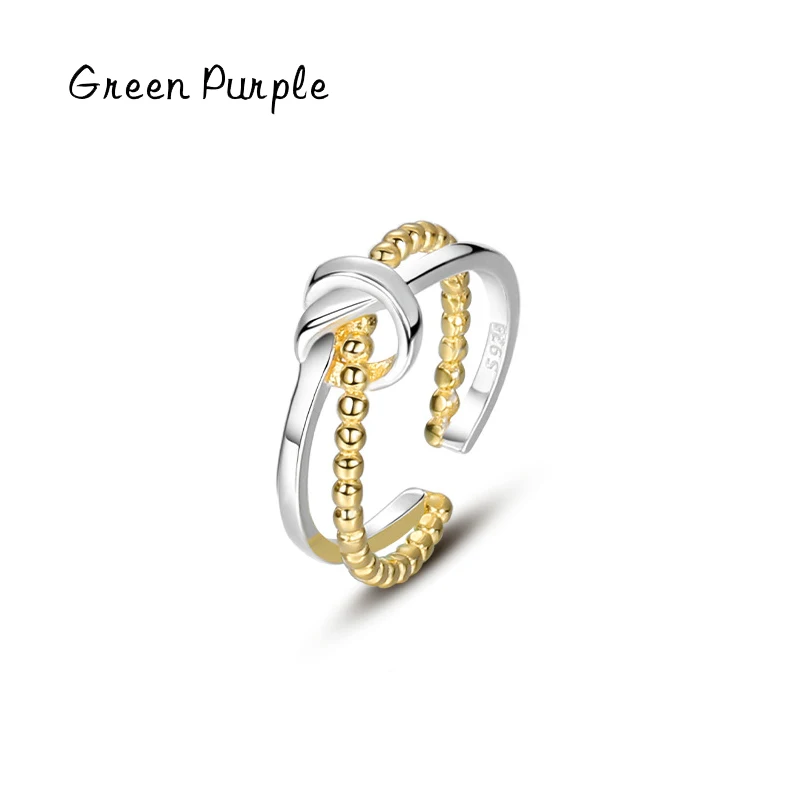Green Purple Real 925 Sterling Silver Gold Plated Double Layer Knot Finger Rings for Women Engagement Statement Jewelry J1178
Green Purple Real 925 Sterling Silver Gold Plated Double Layer Knot Finger Rings for Women Engagement Statement Jewelry J1178