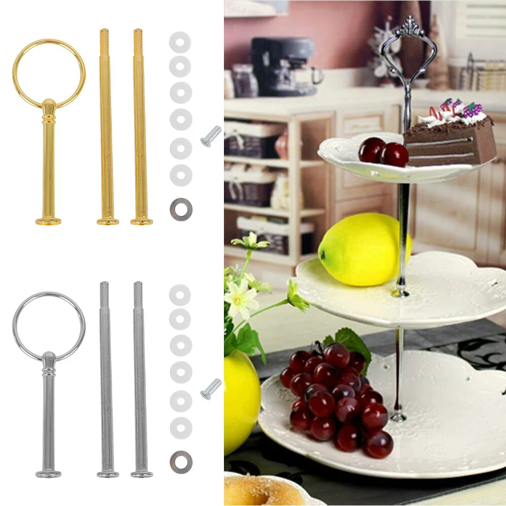 3 Tier Cake Plate Stand Handle With Accessor Fruit Plate Handle Fitting Zinc Alloy Cake Stand For Wedding Party Cupcake Serving
3 Tier Cake Plate Stand Handle With Accessor Fruit Plate Handle Fitting Zinc Alloy Cake Stand For Wedding Party Cupcake Serving