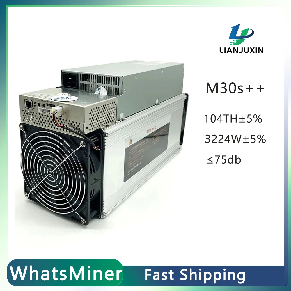 New Whatsminer M30S++ 104T For Mining Bitecoin Complete BTC Mining Machine Crypto Mining Machine
New Whatsminer M30S++ 104T For Mining Bitecoin Complete BTC Mining Machine Crypto Mining Machine