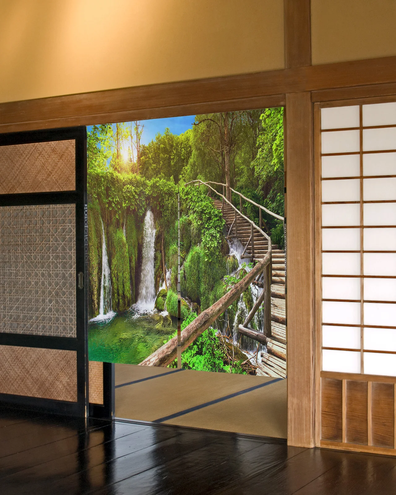 Деревянная перегородка с зелеными растениями, весенний пейзаж, дверная занавеска в японском стиле, перегородка для кухни, спальни, декоративная занавеска
Деревянная перегородка с зелеными растениями, весенний пейзаж, дверная занавеска в японском стиле, перегородка для кухни, спальни, декоративная занавеска