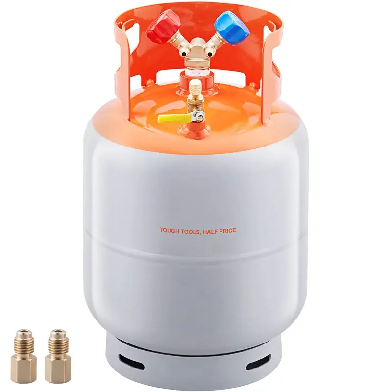 For 30lbs Refrigerant Recovery Tank Reusable Reclaim Cylinder Tank 400 PSI liquid Rated Y Valve for All Refrigerants car accesso
For 30lbs Refrigerant Recovery Tank Reusable Reclaim Cylinder Tank 400 PSI liquid Rated Y Valve for All Refrigerants car accesso