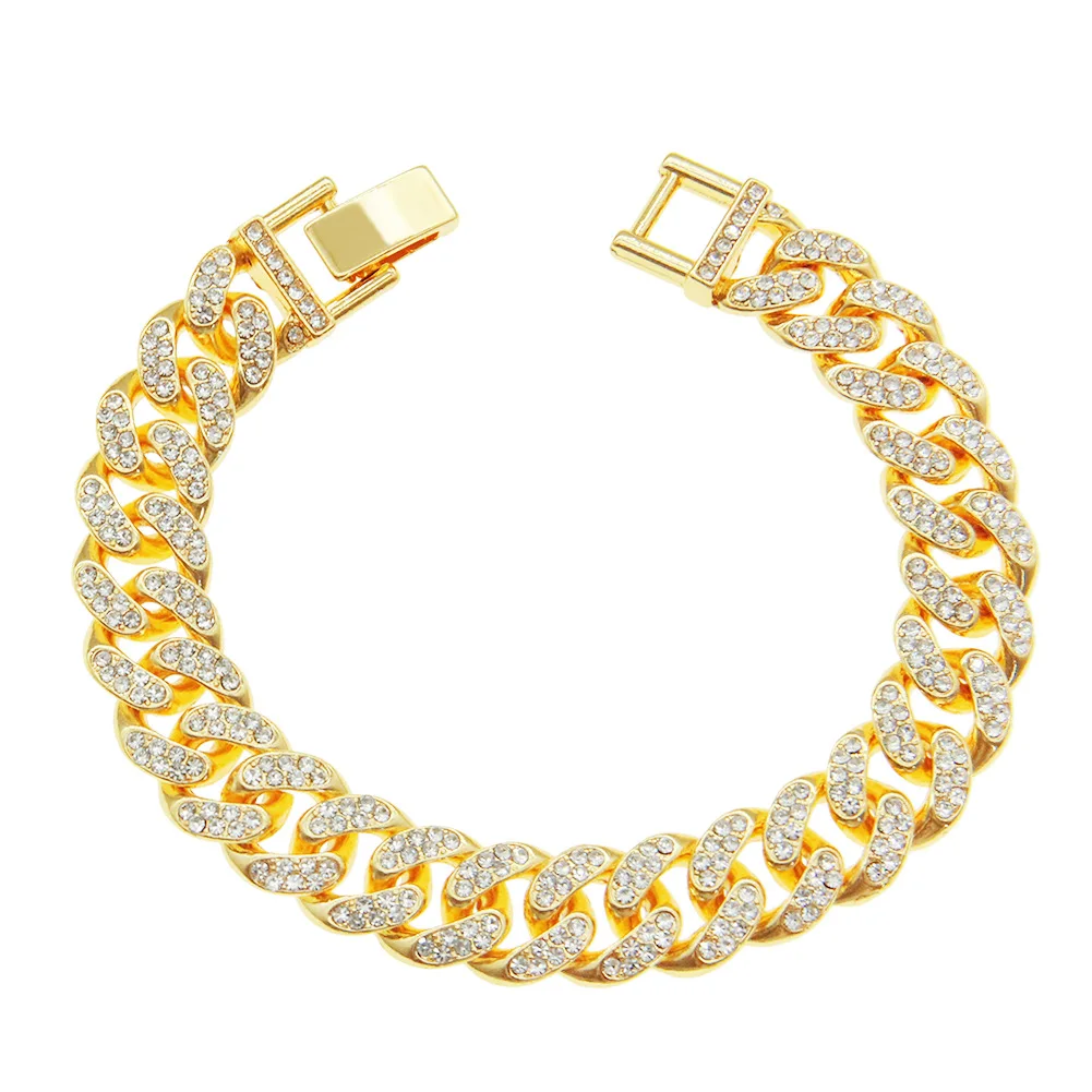 Online Red Live Broadcast Of European And American Hip Hop Cool Diamond Cuban Chain Bracelet Trendy Male Personality Mo
Online Red Live Broadcast Of European And American Hip Hop Cool Diamond Cuban Chain Bracelet Trendy Male Personality Mo