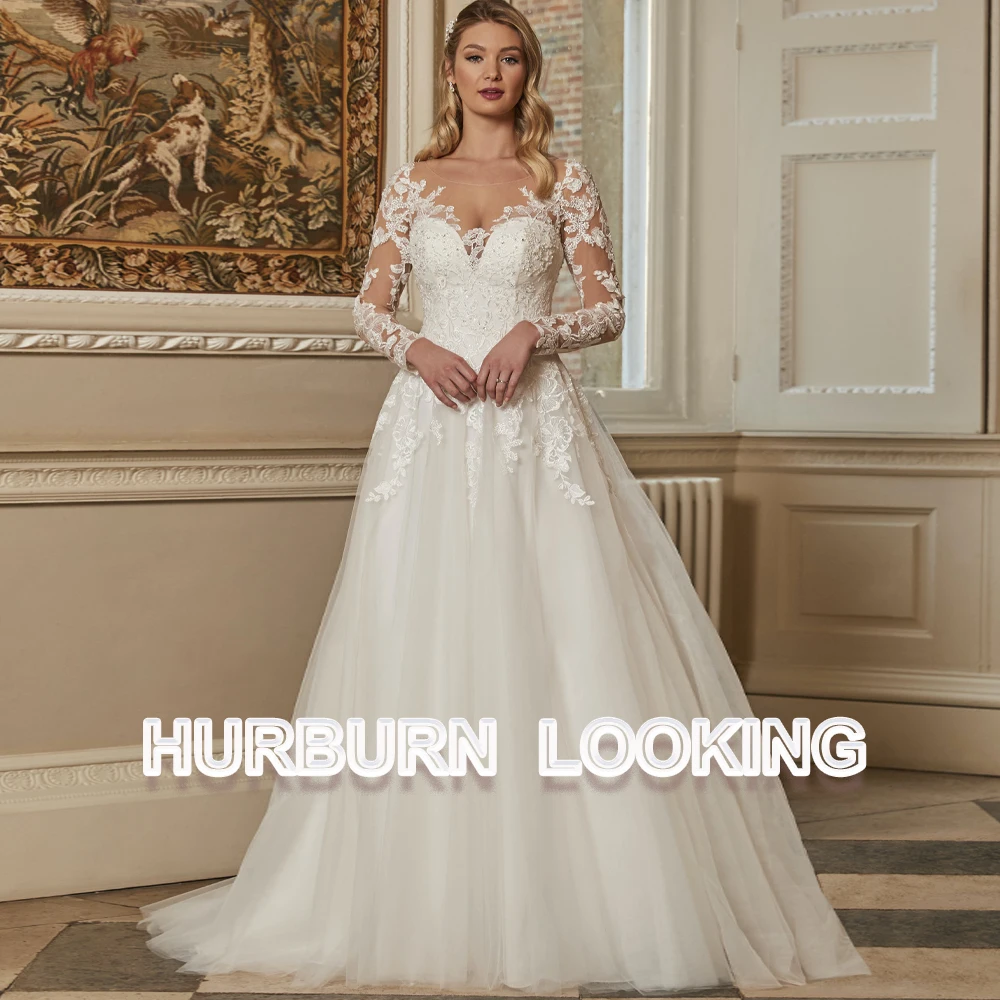 HERBURN Classic A-Line Wedding Dresses For Women Long Sleeves Flowers Stylish 2024 New Arrival Customizable Vestidos De Novia
HERBURN Classic A-Line Wedding Dresses For Women Long Sleeves Flowers Stylish 2024 New Arrival Customizable Vestidos De Novia