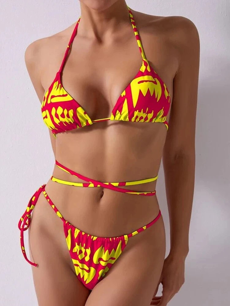 Floral Gather Ladies Bikini Lace-up Hollow Backless Two-Piece Swimsuit Split Sports Push-Up Swimwear Girls Vacation Beachwear
Floral Gather Ladies Bikini Lace-up Hollow Backless Two-Piece Swimsuit Split Sports Push-Up Swimwear Girls Vacation Beachwear