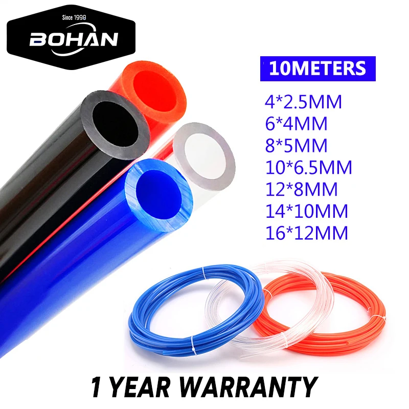 10meters Pneumatic Hose Compressor Hose Air Tube 4*2.5mm 6*4mm 8*5mm 10*6.5mm 12*8mm 14*10mm 16*12mm Pneumatic Air Hoses PU Pipe
10meters Pneumatic Hose Compressor Hose Air Tube 4*2.5mm 6*4mm 8*5mm 10*6.5mm 12*8mm 14*10mm 16*12mm Pneumatic Air Hoses PU Pipe