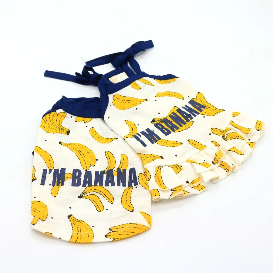 Cute Banana Print Dog Dress Puppy Pet Cat Clothes Pomeranian Poodle Bichon Dog Dress for Small Dog Spring and Summer Pet Clothes
Cute Banana Print Dog Dress Puppy Pet Cat Clothes Pomeranian Poodle Bichon Dog Dress for Small Dog Spring and Summer Pet Clothes