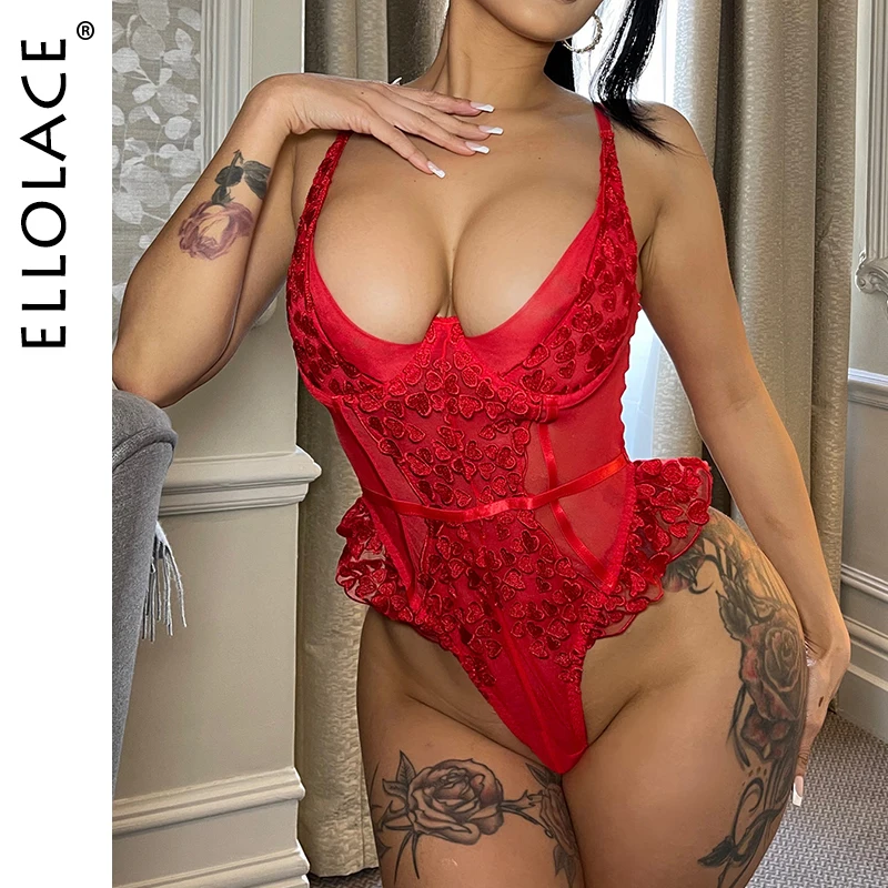 Ellolace Sexy Lingerie Bodysuit Women Heart-Shaped Embroidery Body Crotchless Female Fancy Cloth Red Erotic Costume
Ellolace Sexy Lingerie Bodysuit Women Heart-Shaped Embroidery Body Crotchless Female Fancy Cloth Red Erotic Costume