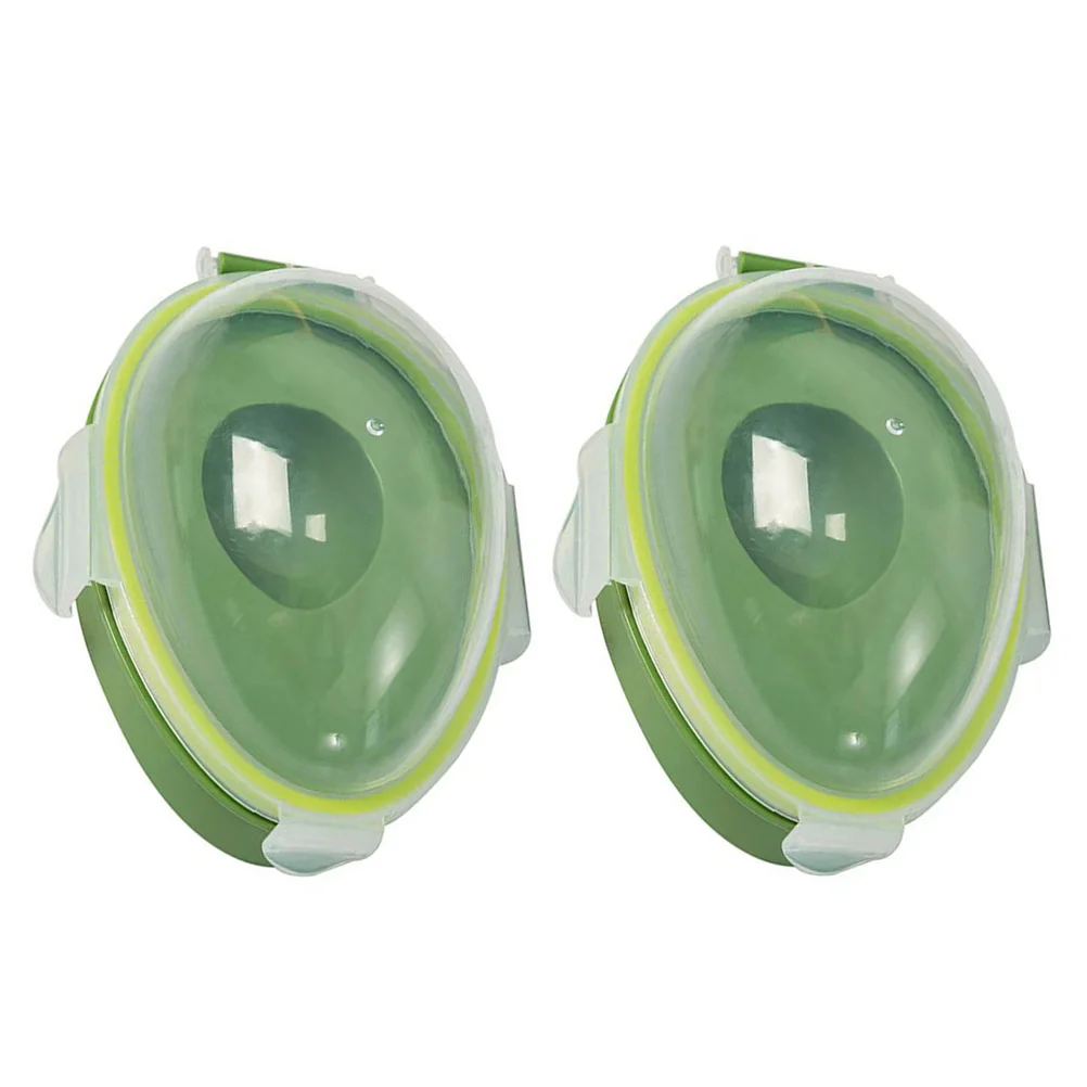 

2 Pcs Avocado Crisper Container Food Household Holder Delicate Saver Sealed Fruit Home Accessory Pp Keeper Wear-resistant