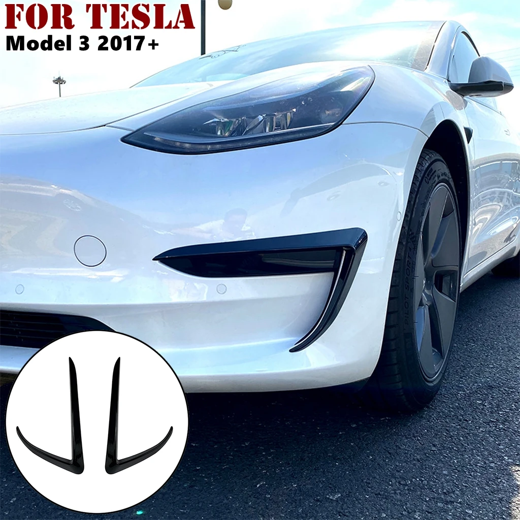 1Pair Car Front Bumper Splitter Spoiler Fog Light Canard For Tesla Model 3 2017+ Car Styling 
1Pair Car Front Bumper Splitter Spoiler Fog Light Canard For Tesla Model 3 2017+ Car Styling