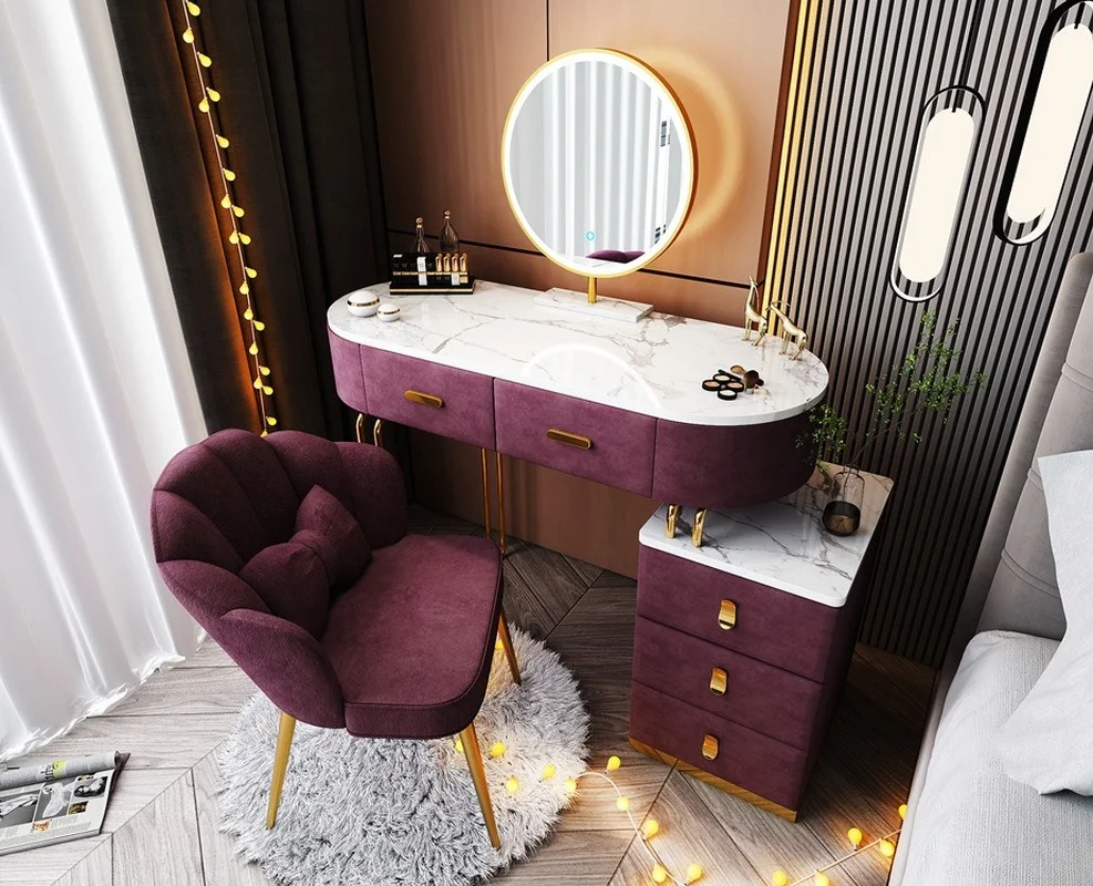 Dressing Table Furniture Makeup Vanity Desk with Chair and Lighted Mirror with 3 Drawers Makeup Vanity Cabinet for Bedroom
Dressing Table Furniture Makeup Vanity Desk with Chair and Lighted Mirror with 3 Drawers Makeup Vanity Cabinet for Bedroom