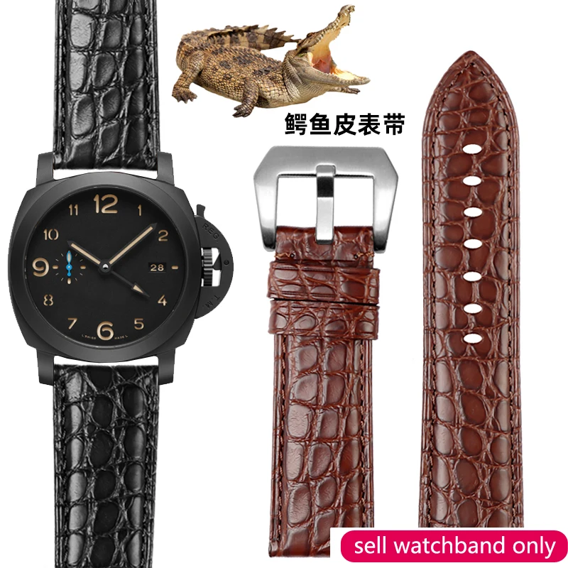 Ремешок для часов из крокодиловой кожи для Panerai, большой мужской кожаный ремешок для часов Pam441 111 из крокодиловой кожи, 22 24 26 мм
Ремешок для часов из крокодиловой кожи для Panerai, большой мужской кожаный ремешок для часов Pam441 111 из крокодиловой кожи, 22 24 26 мм