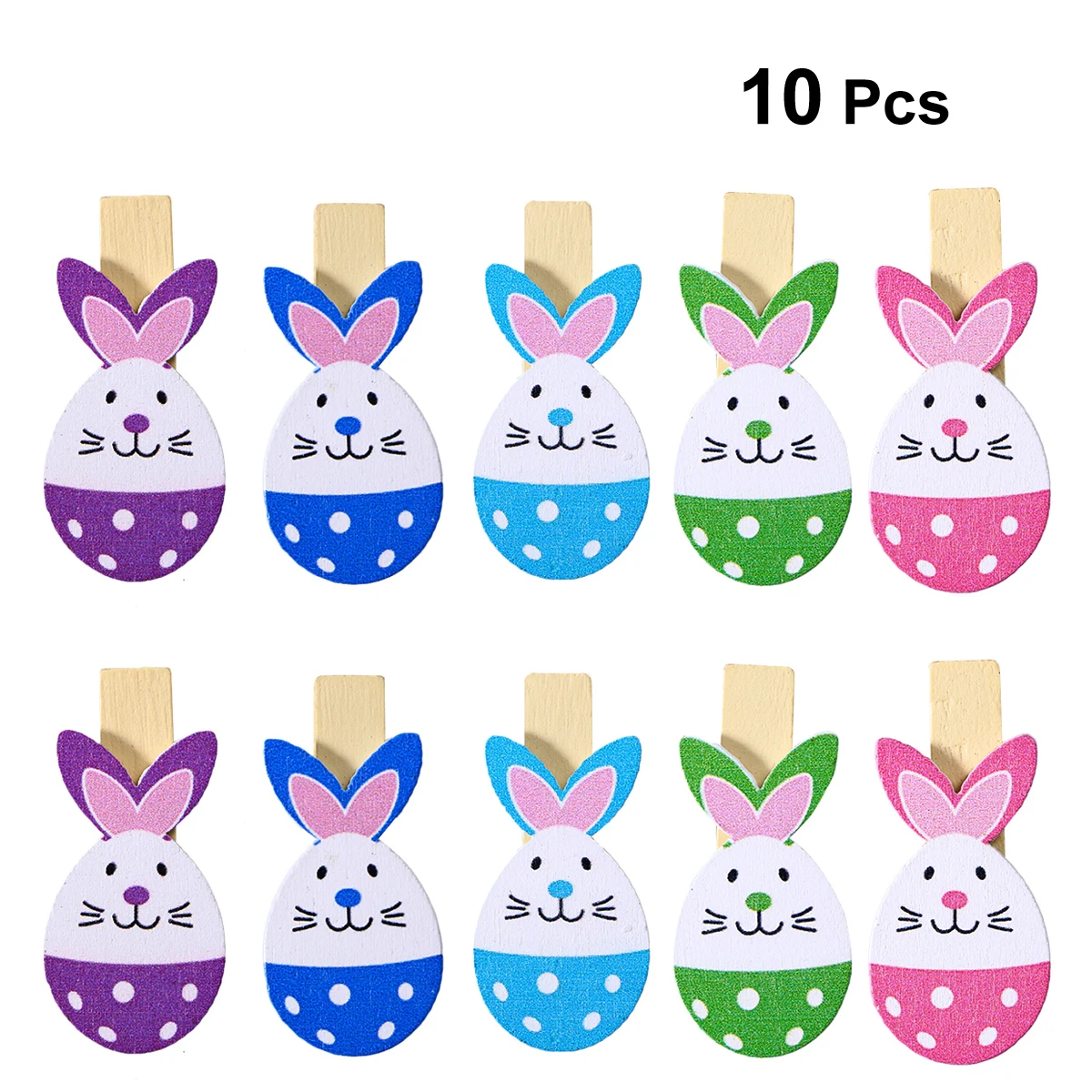 10pcs Lovely Rabbit Colored Wooden Pegs Note Memo Photo Clips Holder Craft Clips Ornaments for Easter Party Decoration
10pcs Lovely Rabbit Colored Wooden Pegs Note Memo Photo Clips Holder Craft Clips Ornaments for Easter Party Decoration