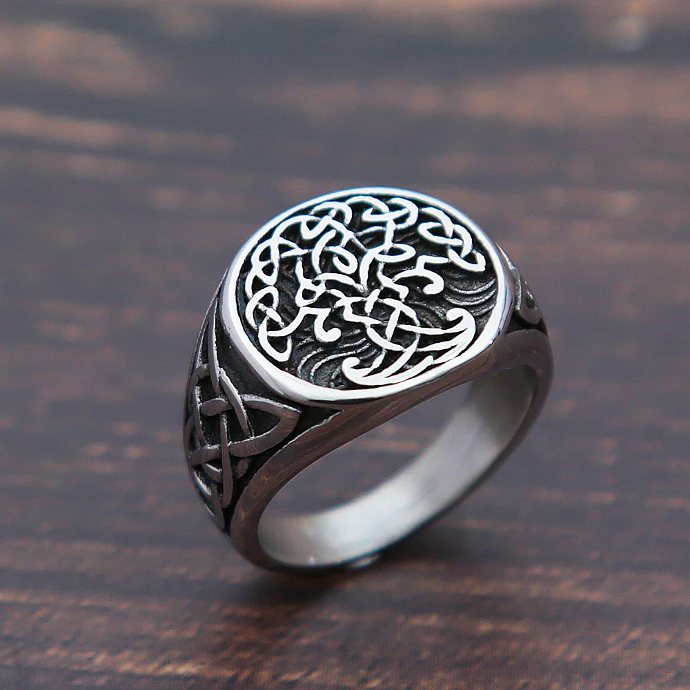 Vintage Nordic Viking Yggdrasil Ring Men Jewelry Fashion Stainless Steel Tree of Life Celtics Knot Ring Biker Amulet Gift
Vintage Nordic Viking Yggdrasil Ring Men Jewelry Fashion Stainless Steel Tree of Life Celtics Knot Ring Biker Amulet Gift