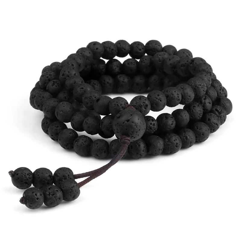 6mm Black Natural Lava Stone Bracelet Meditation Prayer Yoga 108 Mala Beads Necklace for Women Men Charm Bracelets Jewelry Gift
6mm Black Natural Lava Stone Bracelet Meditation Prayer Yoga 108 Mala Beads Necklace for Women Men Charm Bracelets Jewelry Gift