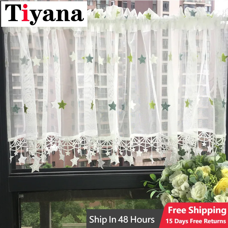 Nordic Embroidered Star Short Roman Sheer Tulle Curtains For Bar Kitchen Cabinet Door Small Window Cafe Children's Room Curtains
Nordic Embroidered Star Short Roman Sheer Tulle Curtains For Bar Kitchen Cabinet Door Small Window Cafe Children's Room Curtains