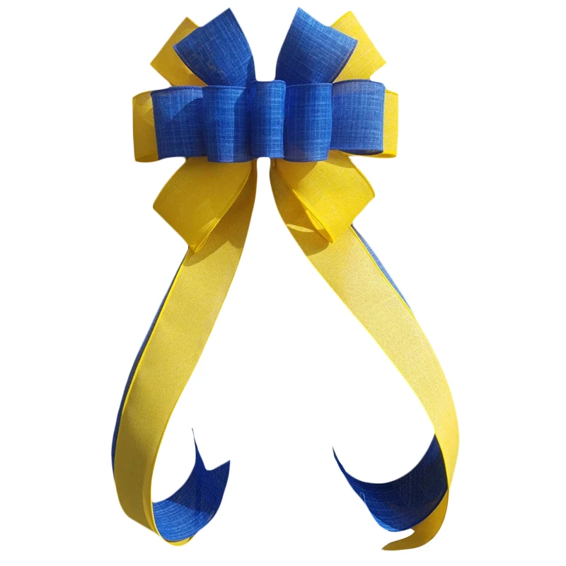 Ukrainian Flag Decorative Garland Yellow and Blue Bow Wreath Front Door Decoration Mailbox Gift
Ukrainian Flag Decorative Garland Yellow and Blue Bow Wreath Front Door Decoration Mailbox Gift