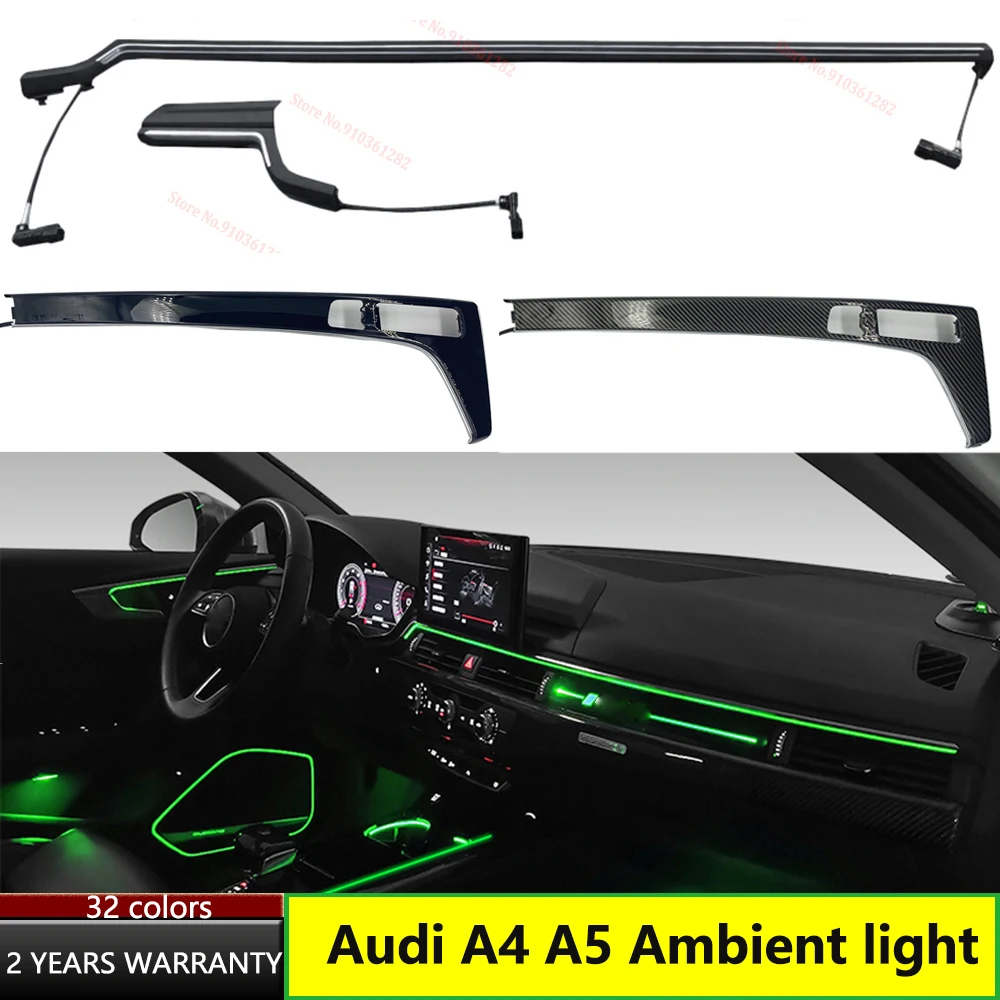 32 цвета, Отделка приборной панели, окружающей среды, для Audi A4 B9 2017-2023, неоновый инструмент, Светодиодная лента, украшение
32 цвета, Отделка приборной панели, окружающей среды, для Audi A4 B9 2017-2023, неоновый инструмент, Светодиодная лента, украшение