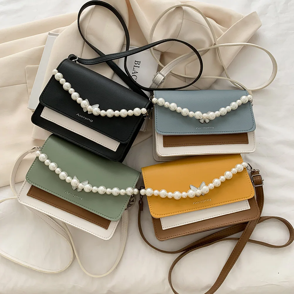 Casual Handbag Crossbody Bags Phone Girl Women PU Leather Contrast Color Fashion Butterfly Pearl Handbags for Women
Casual Handbag Crossbody Bags Phone Girl Women PU Leather Contrast Color Fashion Butterfly Pearl Handbags for Women