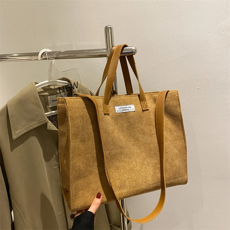 Corduroy Canvas Women Tote Ladies Casual Shoulder Bag Foldable Reusable Shopping Bags Beach Bag Female Cotton Cloth Handbag
Corduroy Canvas Women Tote Ladies Casual Shoulder Bag Foldable Reusable Shopping Bags Beach Bag Female Cotton Cloth Handbag