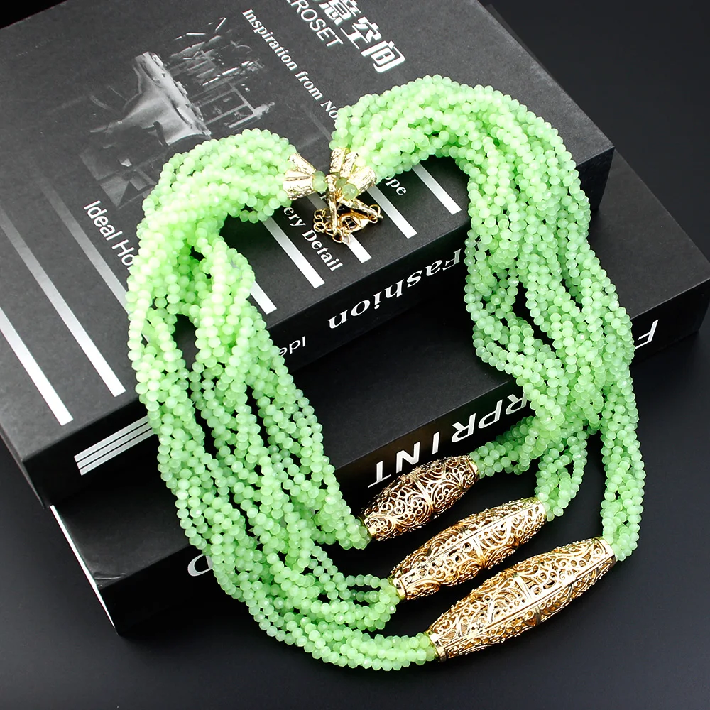 Neovisson Handmade 3 Layers Beaded Necklace Mintgreen Natural Stone Algeria Morocco Jewelry Robe Caftan Golden Necklace Gift
Neovisson Handmade 3 Layers Beaded Necklace Mintgreen Natural Stone Algeria Morocco Jewelry Robe Caftan Golden Necklace Gift