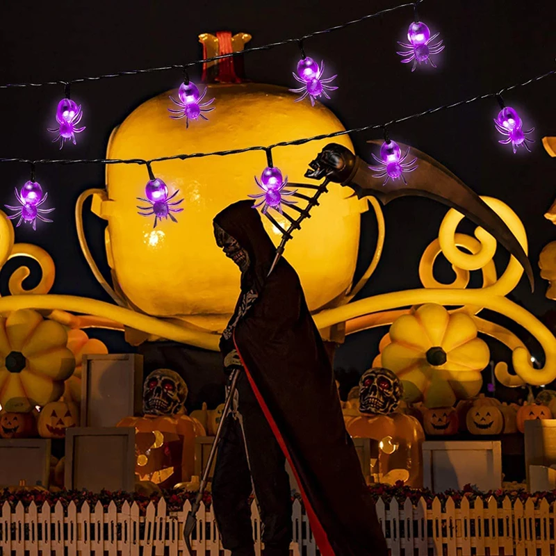 D2 Halloween String Lights 2 Modes Battery Powered Spider Lights Halloween Decorative Lights for Decorating Atmosphere 6M 40LEDS
D2 Halloween String Lights 2 Modes Battery Powered Spider Lights Halloween Decorative Lights for Decorating Atmosphere 6M 40LEDS