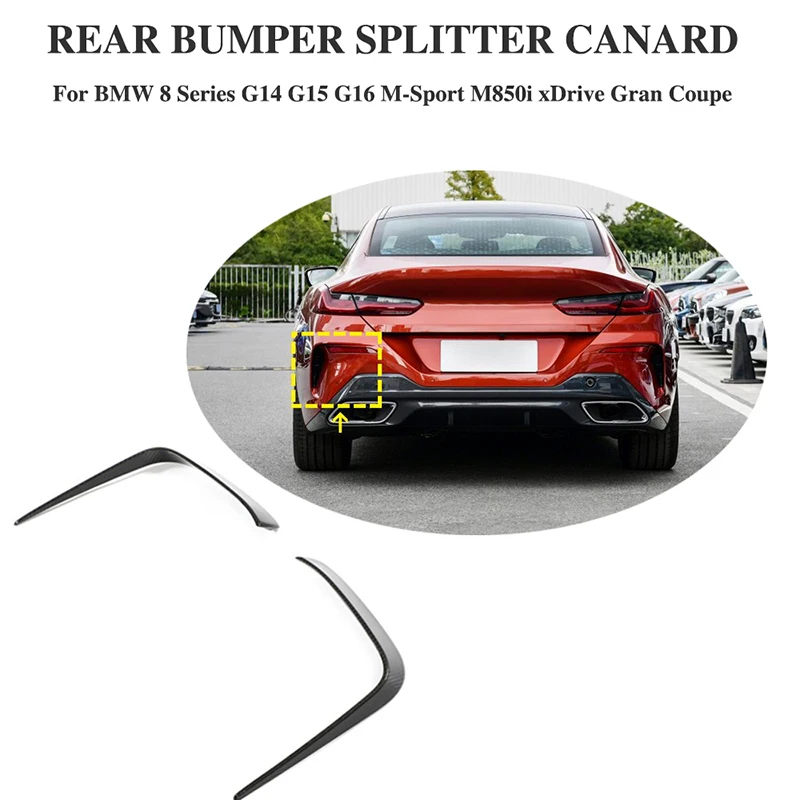 2PCS/Set Carbon fiber Air Vent Trims Rear Bumper Canard Lip Splitters Car Tuning Parts for BMW 8 Series 2 Door 2019 2020
2PCS/Set Carbon fiber Air Vent Trims Rear Bumper Canard Lip Splitters Car Tuning Parts for BMW 8 Series 2 Door 2019 2020