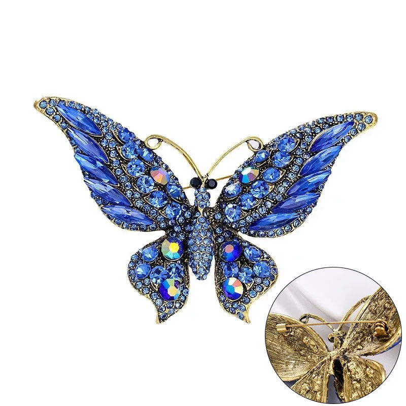 Blue Butterfly Brooches For Women Butterfly Brooch Pins Elegant Rhinestone Brooches Women Corsage Scarf Shawl Coat Accessories
Blue Butterfly Brooches For Women Butterfly Brooch Pins Elegant Rhinestone Brooches Women Corsage Scarf Shawl Coat Accessories
