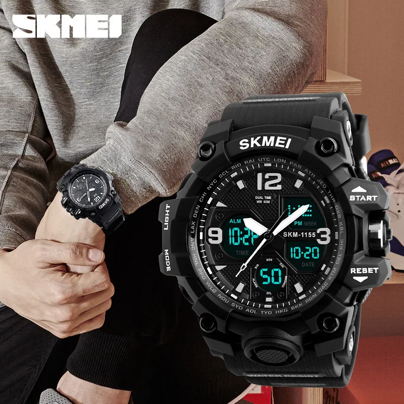 Waterproof Electronic Men's Watch Multi-Function Sports Digital Watches Dual Display Shockproof Wrist Watch Relogio Masculino P
Waterproof Electronic Men's Watch Multi-Function Sports Digital Watches Dual Display Shockproof Wrist Watch Relogio Masculino P