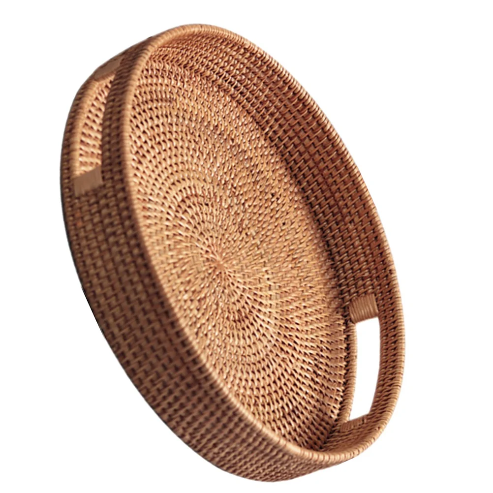 1Pc Hand-woven Home Storage Basket Exquisite Rattan Tray Living Room Fruit Plate
1Pc Hand-woven Home Storage Basket Exquisite Rattan Tray Living Room Fruit Plate