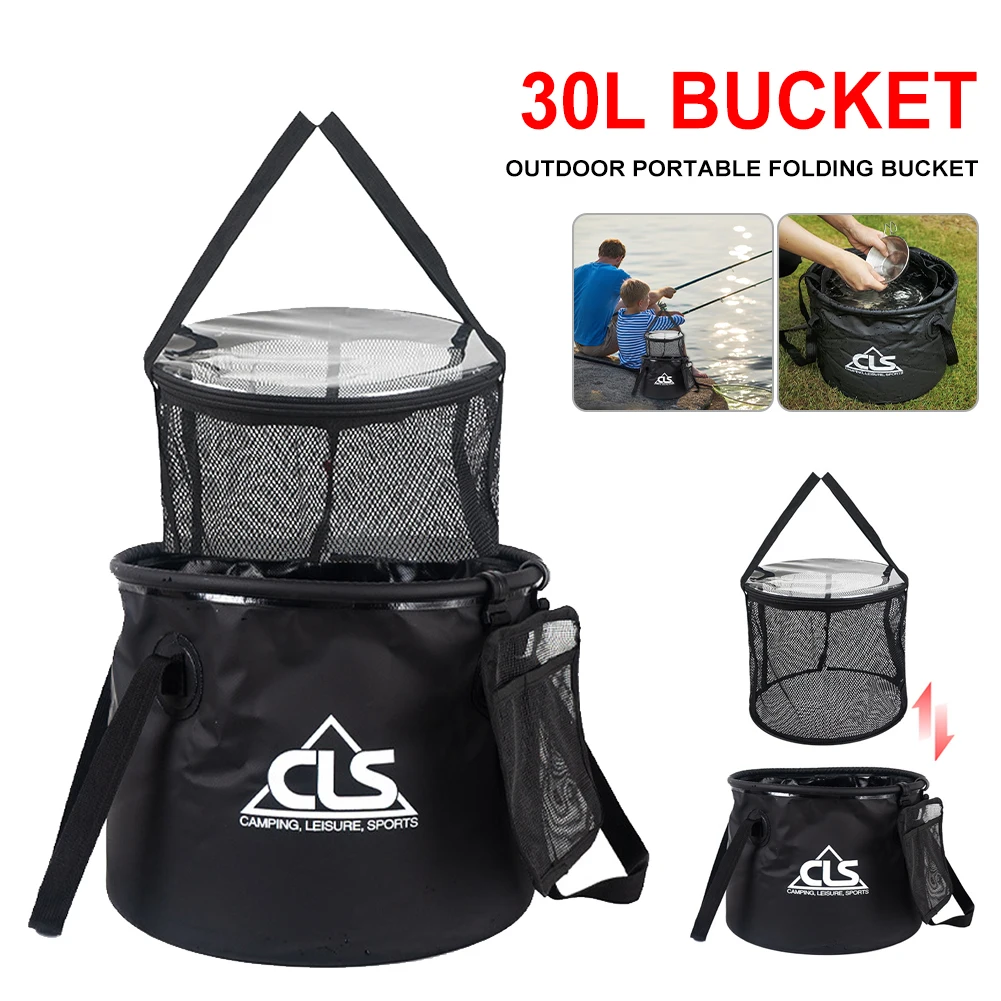 30L Portable Water Bag Folding Bucket Water Storage Container Carrier Bags For Fishing Camping Hiking with Drain Basket Set
30L Portable Water Bag Folding Bucket Water Storage Container Carrier Bags For Fishing Camping Hiking with Drain Basket Set