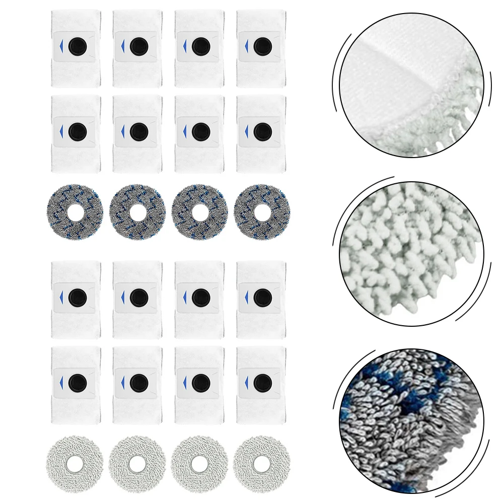 8pcs Vacuum Dust Bag & 4pcs Mopping Cloth Set For Ecovacs For Deebot T20 Omni/X1 Omni Home Vacuum Cleaners Wiping Cloth
8pcs Vacuum Dust Bag & 4pcs Mopping Cloth Set For Ecovacs For Deebot T20 Omni/X1 Omni Home Vacuum Cleaners Wiping Cloth