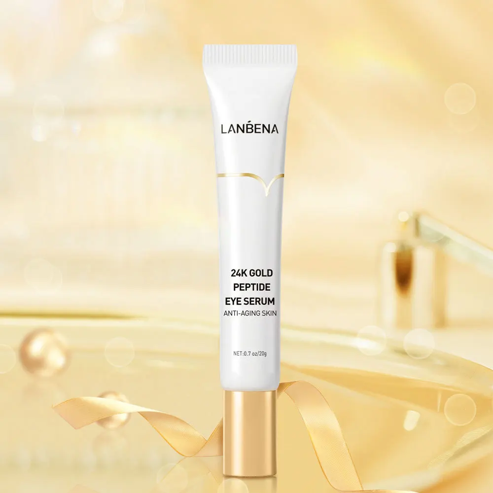 LANBENA Anti Aging Eye Serum 24K Gold Peptide Remove Dark Circles Puffiness Melanin Reduces Fine Lines With Massage Head for Eye
LANBENA Anti Aging Eye Serum 24K Gold Peptide Remove Dark Circles Puffiness Melanin Reduces Fine Lines With Massage Head for Eye