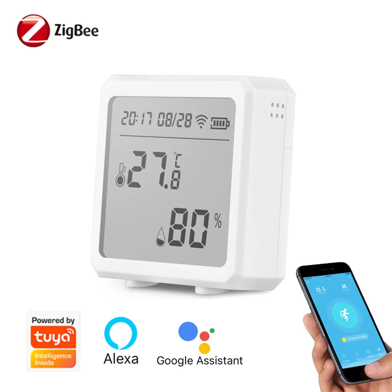 TUYA Zigbee Smart Temperature Humidity Sensor Real Monitoring Alarm Detector Thermometer Hygrometer Work With Alexa Google Home
TUYA Zigbee Smart Temperature Humidity Sensor Real Monitoring Alarm Detector Thermometer Hygrometer Work With Alexa Google Home
