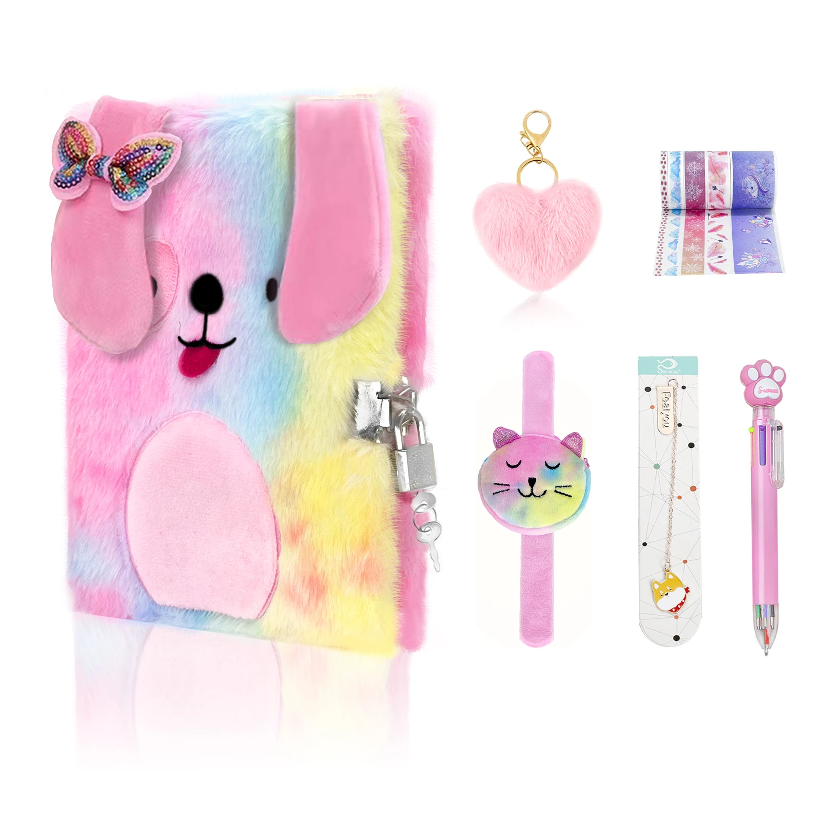 Lock Key With Diary Stationery And Pads Notebooks Plush Set Diary Dog Student Children Gift Notepad For Memo Cartoon Girl Secret
Lock Key With Diary Stationery And Pads Notebooks Plush Set Diary Dog Student Children Gift Notepad For Memo Cartoon Girl Secret