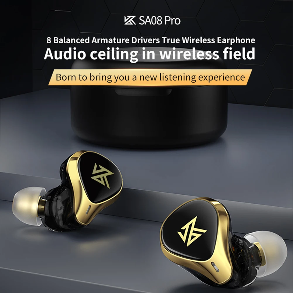 KZ-SA08 Pro TWS True Wireless Earphones Noise Cancelling Sport Headset Bluetooth-compatible 5.2 for Game Sport Music
KZ-SA08 Pro TWS True Wireless Earphones Noise Cancelling Sport Headset Bluetooth-compatible 5.2 for Game Sport Music