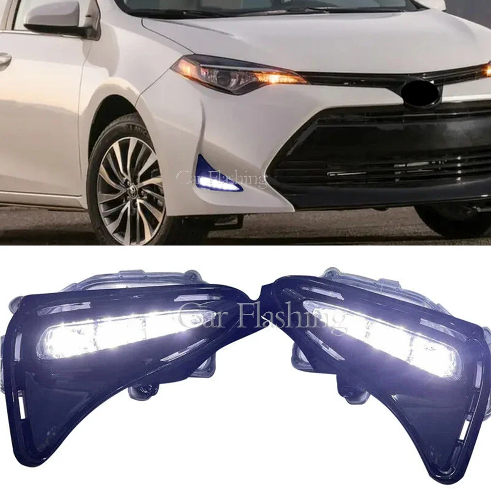 Новый! Для Toyota Corolla LE XLE 2017 2018 2019 светодиодные DRL дневные ходовые огни указатель