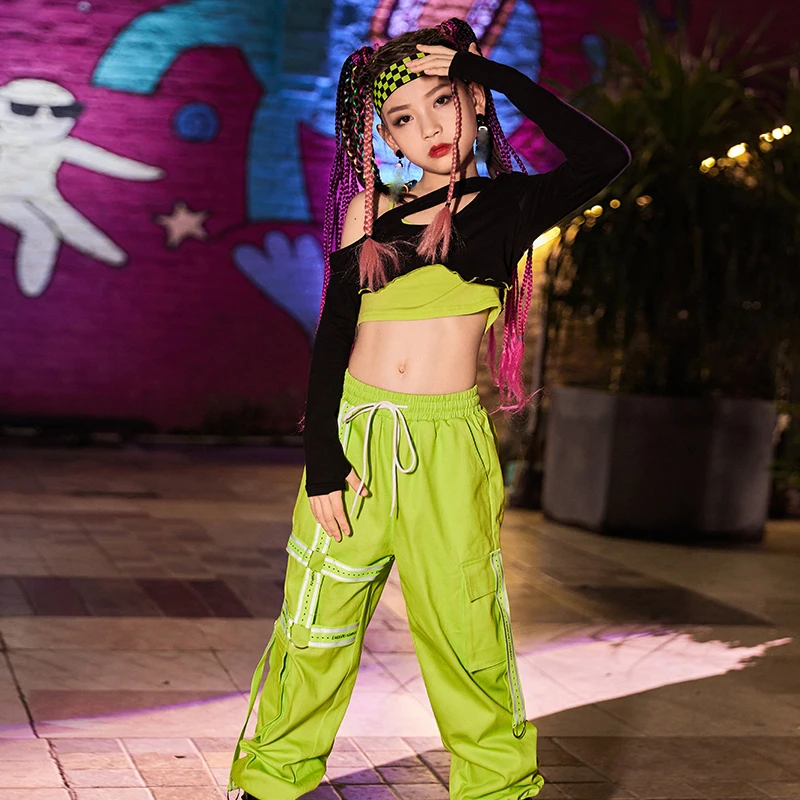 Long Sleeved Tops Loose Pants Suit Jazz Dance Costumes For Girls Modern Dance Hip Hip Clothing Performance Rave Clothes 120-170
Long Sleeved Tops Loose Pants Suit Jazz Dance Costumes For Girls Modern Dance Hip Hip Clothing Performance Rave Clothes 120-170