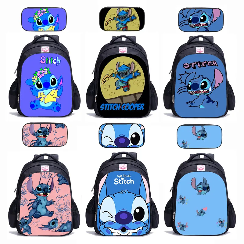 S Disney Anime Kawaii Stitch Student Schoolbag Kindergarten Backpack Pencil Case 2-piece Set Lilo & Stitch Bag Children Gift
S Disney Anime Kawaii Stitch Student Schoolbag Kindergarten Backpack Pencil Case 2-piece Set Lilo & Stitch Bag Children Gift