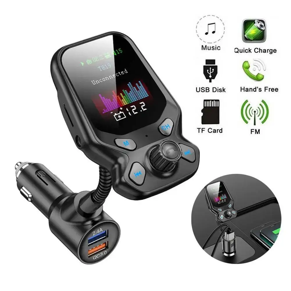 Wireless FM Transmitter Auto Bluetooth 5.0 Receiver FM Transmitter Charger MP3 Player Radio Adapter USB 2.4A Charger Kit
Wireless FM Transmitter Auto Bluetooth 5.0 Receiver FM Transmitter Charger MP3 Player Radio Adapter USB 2.4A Charger Kit